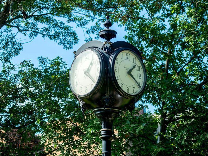 Railroad clock at Penn State Altoona